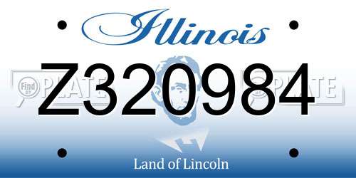 Z320984 Illinois License Plate