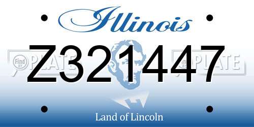 Z321447 Illinois License Plate