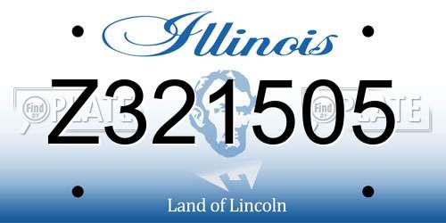 Z321505 Illinois License Plate