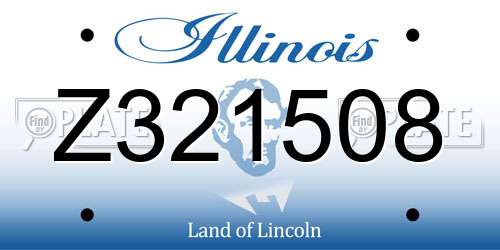 Z321508 Illinois License Plate