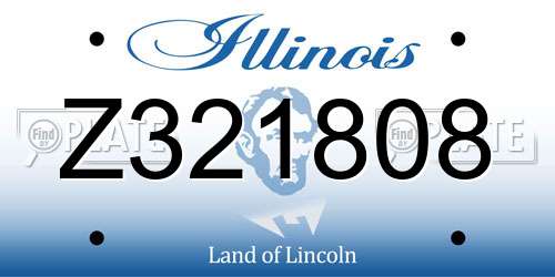 Z321808 Illinois License Plate