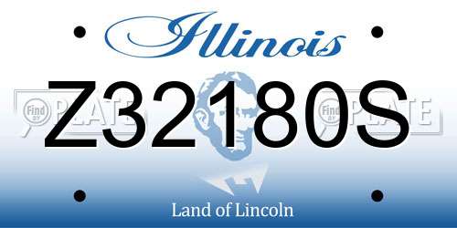 Z32180S Illinois License Plate