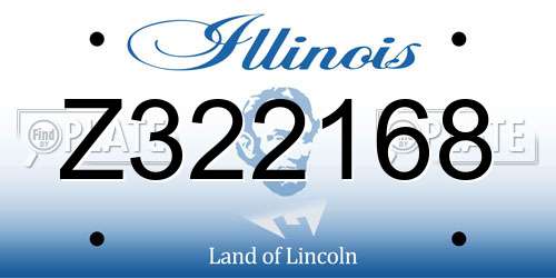 Z322168 Illinois License Plate