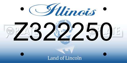 Z322250 Illinois License Plate