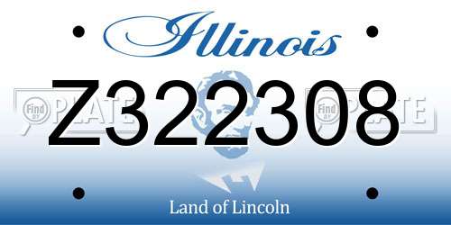 Z322308 Illinois License Plate