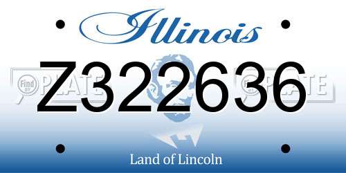 Z322636 Illinois License Plate