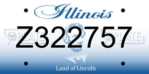 Z322757 Illinois License Plate