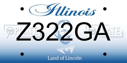 Z322GA Illinois License Plate