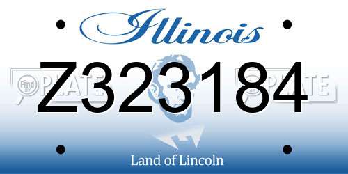 Z323184 Illinois License Plate