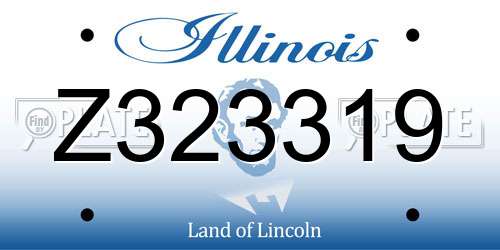 Z323319 Illinois License Plate