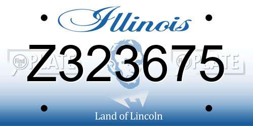 Z323675 Illinois License Plate