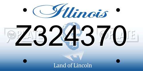 Z324370 Illinois License Plate