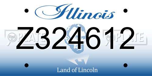 Z324612 Illinois License Plate