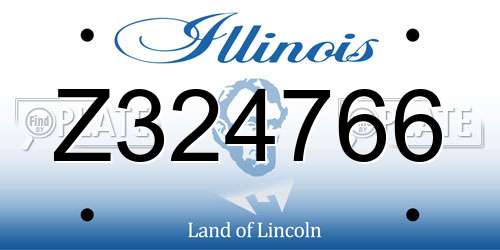 Z324766 Illinois License Plate