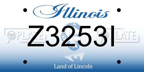 Z3253I Illinois License Plate