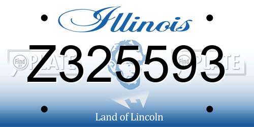 Z325593 Illinois License Plate