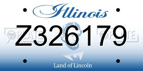 Z326179 Illinois License Plate