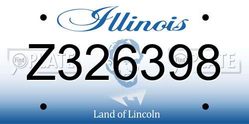 Z326398 Illinois License Plate