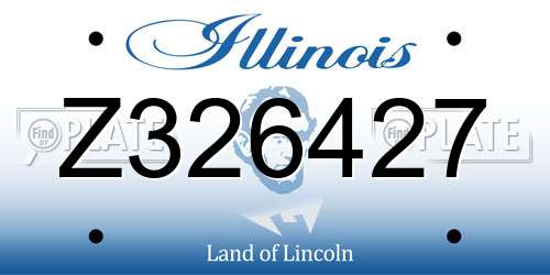 Z326427 Illinois License Plate