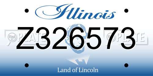 Z326573 Illinois License Plate