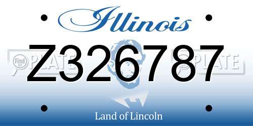 Z326787 Illinois License Plate