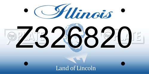 Z326820 Illinois License Plate