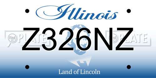 Z326NZ Illinois License Plate