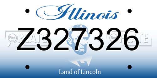 Z327326 Illinois License Plate