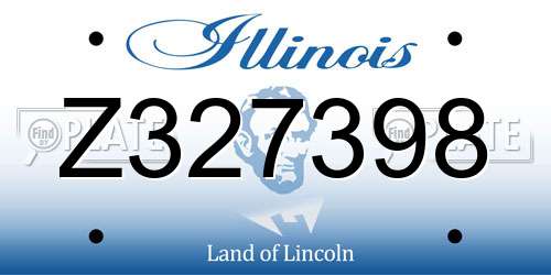 Z327398 Illinois License Plate