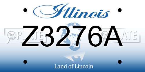 Z3276A Illinois License Plate