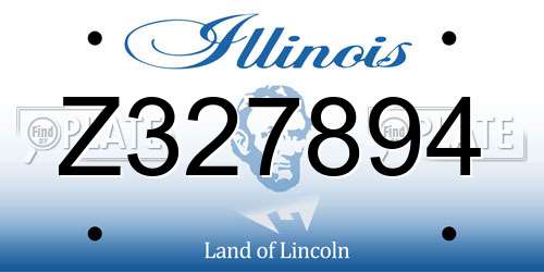 Z327894 Illinois License Plate