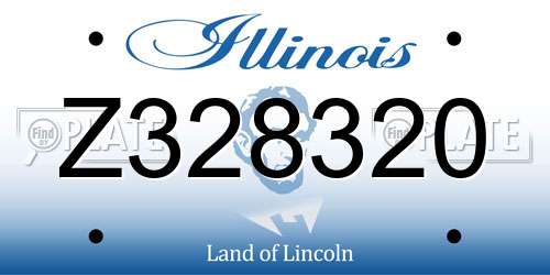 Z328320 Illinois License Plate