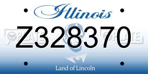 Z328370 Illinois License Plate