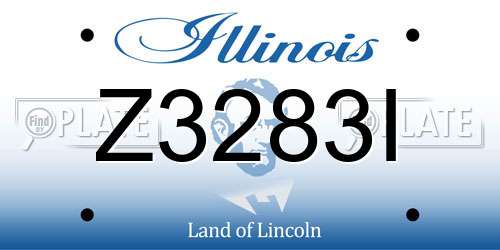 Z3283I Illinois License Plate