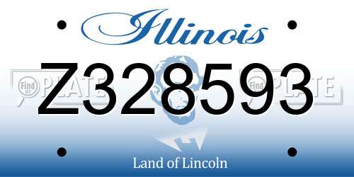 Z328593 Illinois License Plate
