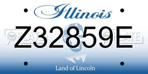 Z32859E Illinois License Plate