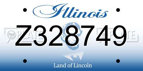 Z328749 Illinois License Plate