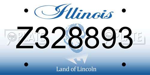 Z328893 Illinois License Plate