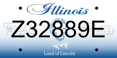 Z32889E Illinois License Plate