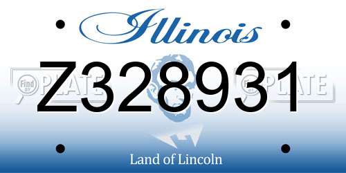 Z328931 Illinois License Plate