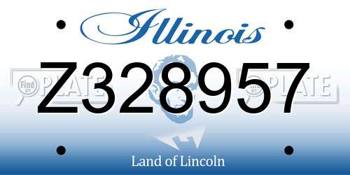 Z328957 Illinois License Plate