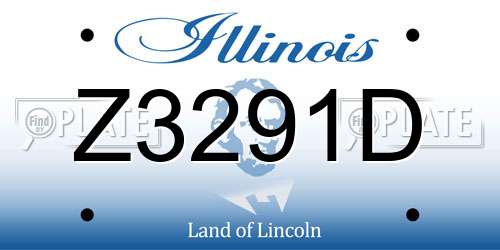 Z3291D Illinois License Plate