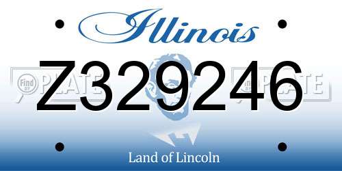 Z329246 Illinois License Plate