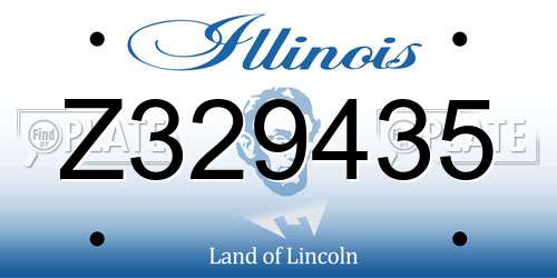 Z329435 Illinois License Plate