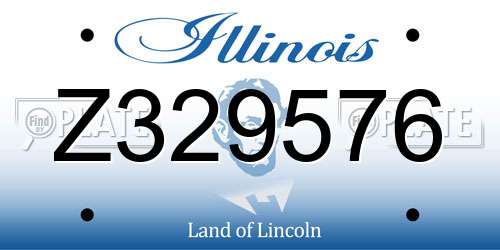Z329576 Illinois License Plate