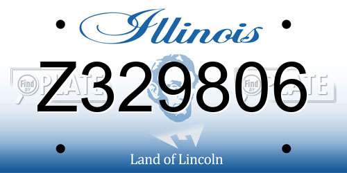 Z329806 Illinois License Plate