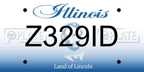 Z329ID Illinois License Plate