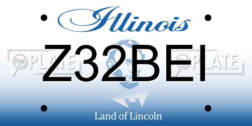 Z32BEI Illinois License Plate