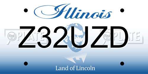 Z32UZD Illinois License Plate