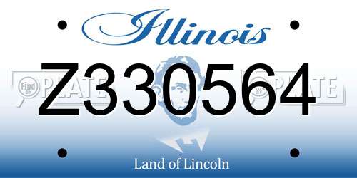 Z330564 Illinois License Plate